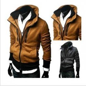 Hot Selling Fashionable Double Zip Men's Cotton Jacket  Hot Selling Fashionable Double Zip Men's Cotton Jacket
