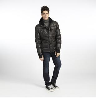 Fox Fur Collar Warm and Soft Men's Quilted Short Down Jacket