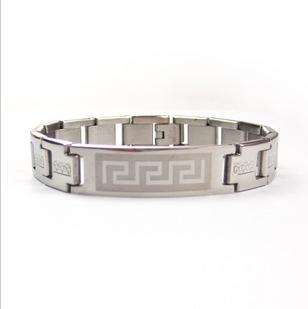 Laser and Etching Logo Stainless Steel Men's Fashion Bracelet  Laser and Etching Logo Stainless Steel Men's Fashion Bracelet