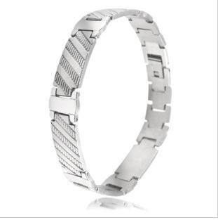 Customize Laser and Etching Logo Stainless Steel Men's Bracelet