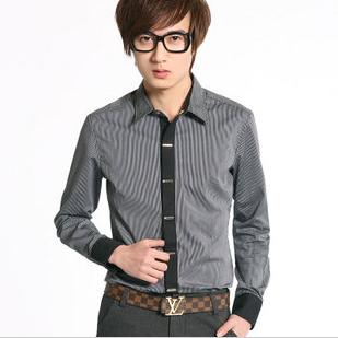 Free Shipping New Mens Slim Luxury Stylish Plaid Check Casual Shirts