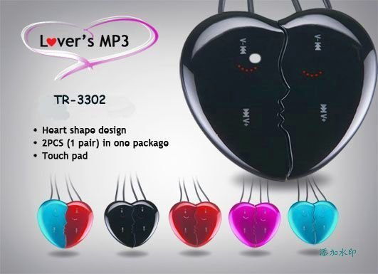 2GB Cute Pretty Lovers Touch Key Pad Necklace Mp3 Player