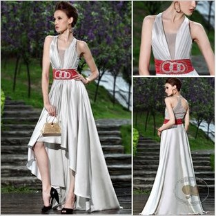 Mermaid V-neck Chapel train Sheath Column Bride Dresses