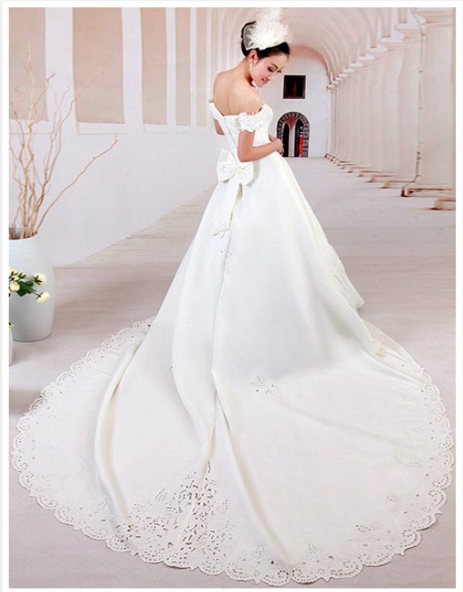 Ball Strapless Floor Length A-Line Sweetheart Bride Dresses