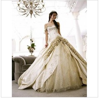Ball  Sweetheart Floor Length Classic Embroidery Bride Dresses