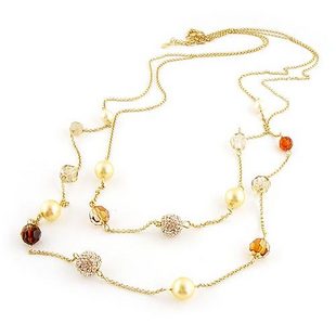 Multiple Colors Fashionable Designed Crystal 25cm Necklace
