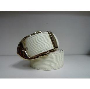 Fashionable Water Wave Special Buckle Lady's Genuine Leather Belt