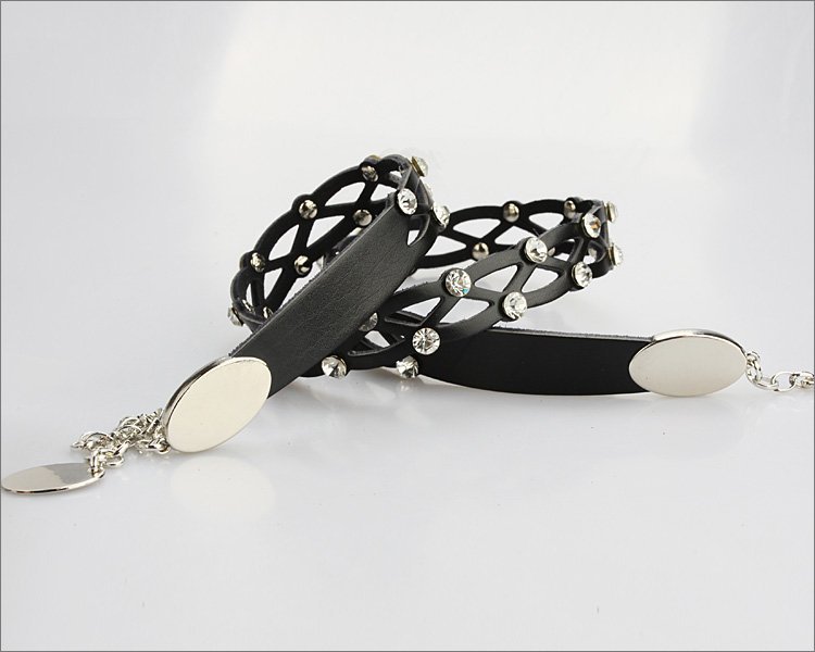 Lady's Lobster Clasp Style High Quality Rhinestone Fashion Leather Belts  Lady's Lobster Clasp Style High Quality Rhinestone Fashion Leather Belts