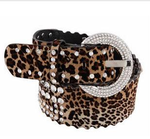Ode to Simplicity Special Rhinestones Buckle Genuine Leather Quality Guaranteed Belt