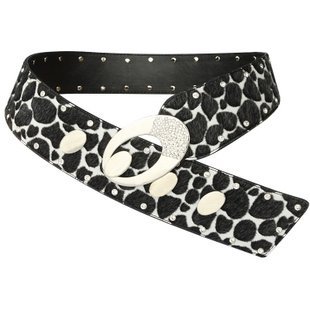 Spring Cool Designed Double Buckles High Quality Fashion Llady's Velour Belts