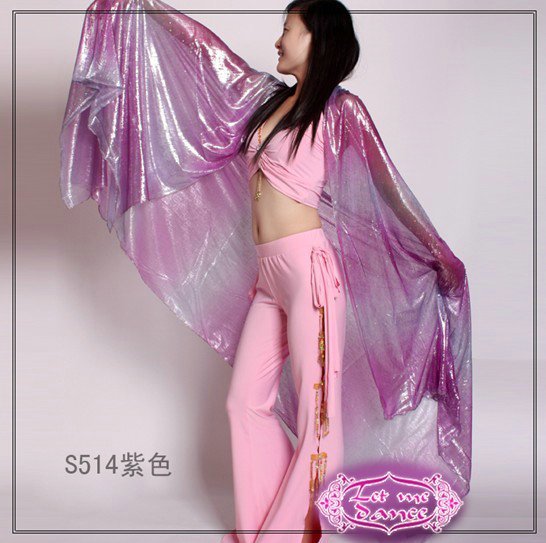 Wholesale Belly Lightsome Gauze Kerchief Spark Glossy Dancing Scarf