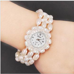 Free Shipping Mixed Handmade European Charm Beaded Watch Bracelet(B10198x2)