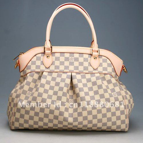 Zipper Up Design Check Pattern Durable Design Lady's Bag
