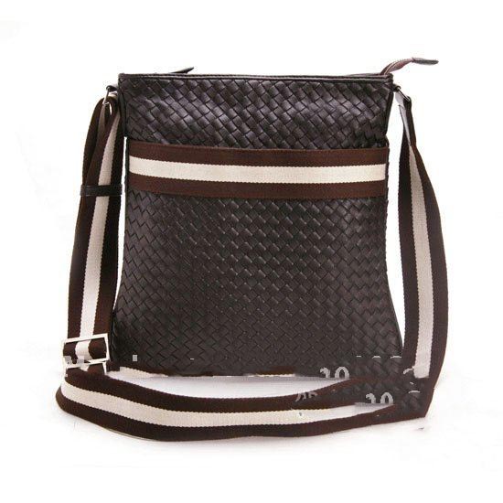 Dark Brown Color Woven Pattern Elegant Design Bag