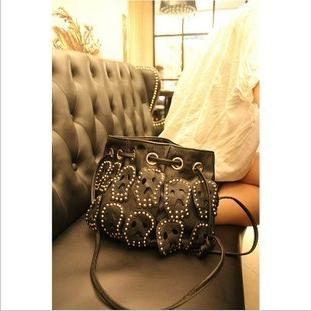 Lace Up Design Christams Pattern Portable Style Lady's Bag