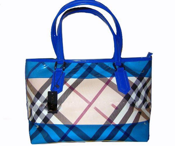 Blue Check Style Durable Design Portable Handle Bags