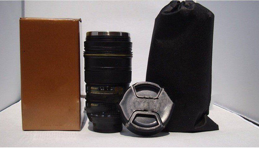 Eco-friendly Stainess Steel Black Thermos Travel Camera Lens  Eco-friendly Stainess Steel Black Thermos Travel Camera Lens