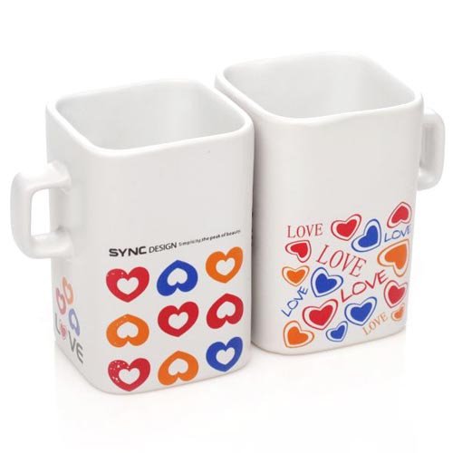 Creative Design Simple Square Beautiful Love Cup