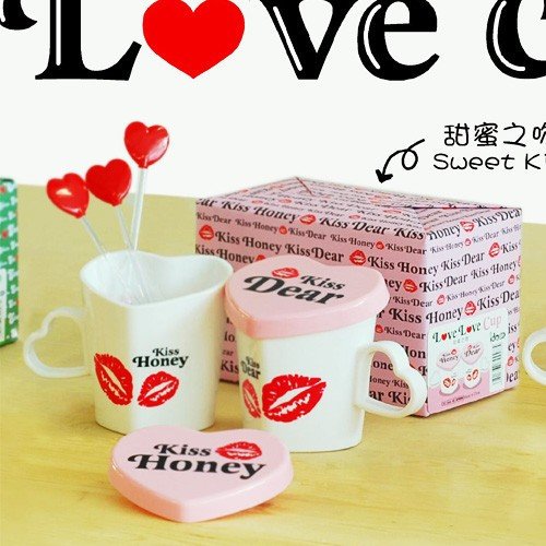 Couple Love Style Heart-Shaped Durable Designer Cups