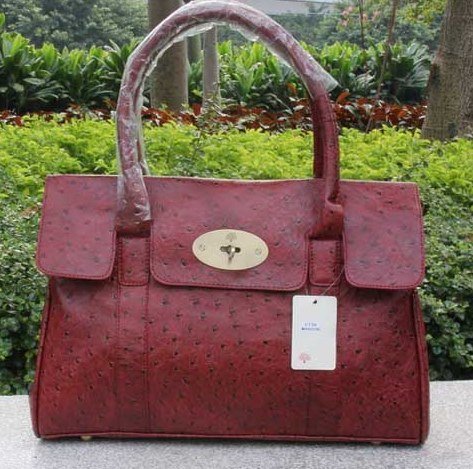 Unique Wine Red Lady's Classic Style Leather Material Handbags