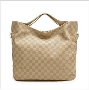 New Design Genuine Leather Hound's-tooth Classic White Coffee Messenger Bags