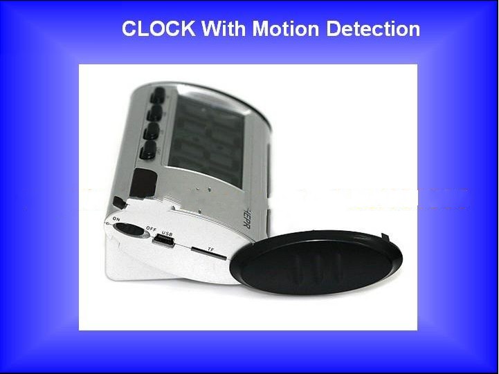 30fps 640x480 Wireless MIC AVI WAV Remote Control and Motion Detection Hidden Camera Clock