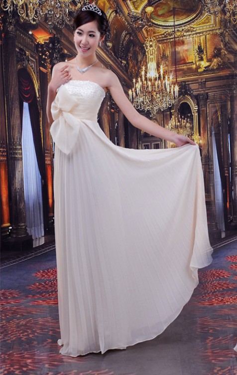 Beautifu Fashion Desgin Chiffon Off-Shoulder Bridesmaid Dress