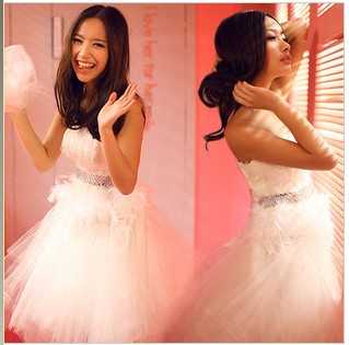 Sexy Bridesmaid Dress / Halter Ball Gown Long Skirt