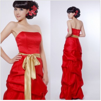 Wholesale Custom Made Sleeveless Long Bridesmaid Dress