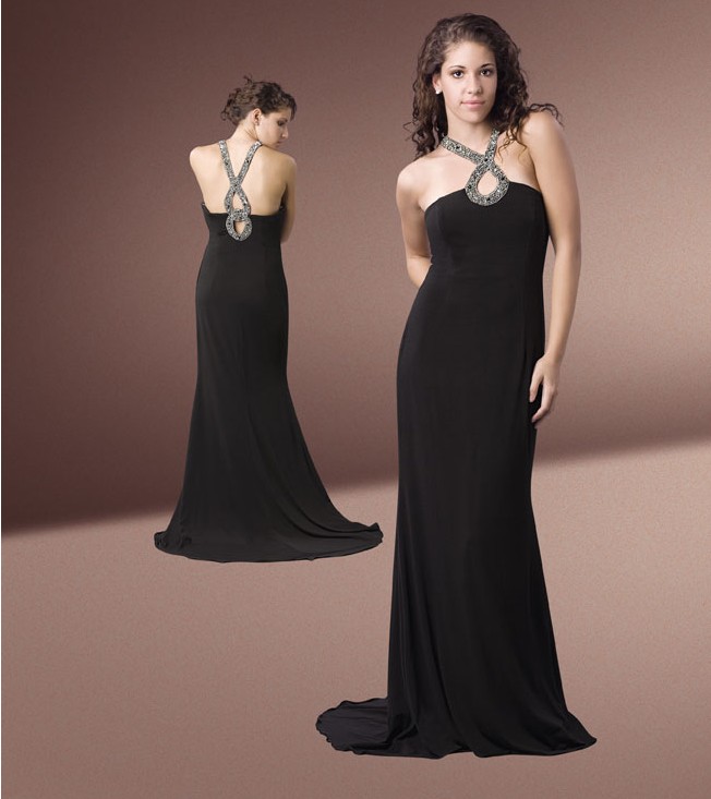 Free Shipping ! Custom Made Backless Long Bridesmaid Dress