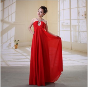 Custom Made Long No Shoulder Bridesmaid Dress