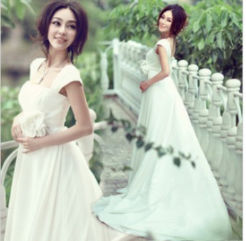 White Chiffon Customize Bridesmaid Dresses
