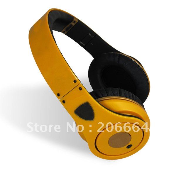 Yellow Limited Edition Studio Headphone Noise-Canceling Headset, HD Studio DJ headphones Box