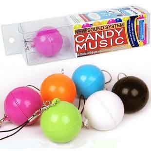 Colorful Candy Music Speaker For MP3 MP4 Mobile Cell Phone Charm, Micro Mini Speaker