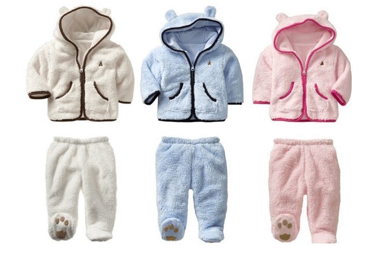 Cotton Bear Pattern Baby sets clothes
