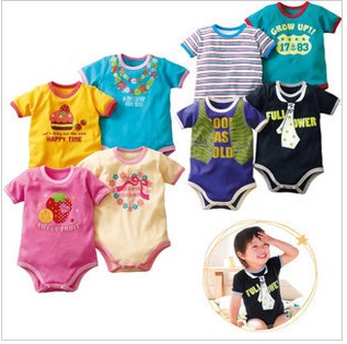 Baby Playsuit Babies Short-sleeved Rompers Kid's One-piece Creeper