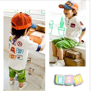 Boy's Short-sleeved Shirts Kids Tee Shirt Clothes