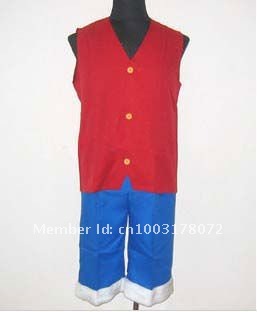 ONE PIECE Monkey D.Luffy Red Anime Cosplay Costume M L XL