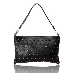 Lady's Zipper European Style Genuine Leather Tote Handbag