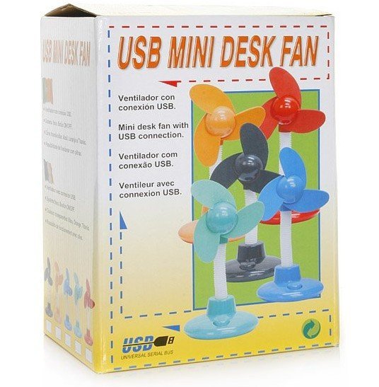 Free Shipping USB Desktop Fan, Mini Cartoon Fan (USB / Battery)