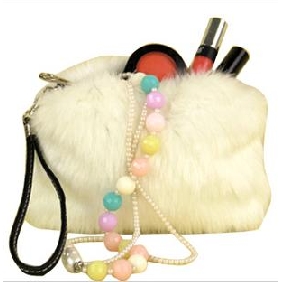 Winter Warm Plush Three-dimensional Zipper Cosmetic Bag