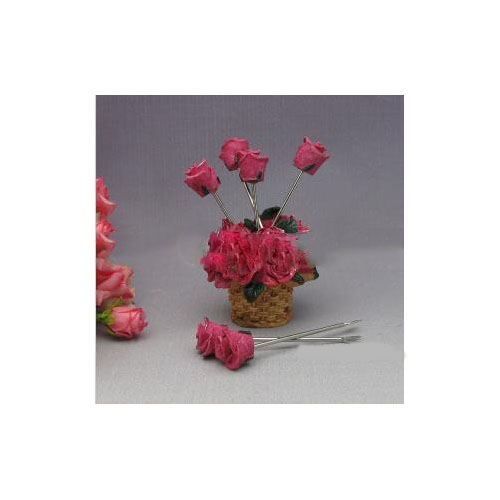 Creative Red Rose Fruit Fork Fruit Sign Suit, Novelty Hosehold Products
