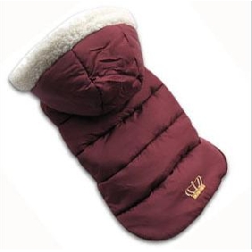 Simple Warm Cotton Winter Crown Design Dog's Clothes