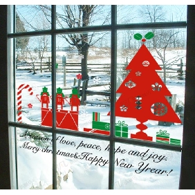 Christmas Window Facade Wall Stickers Glassmate Polyfilm 3021
