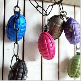 Multi-function Grenades Design Large-capacity Coin Packet Keychain