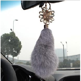 Rhinestone Sable Hair Car's Decoration, Car's Keychain
