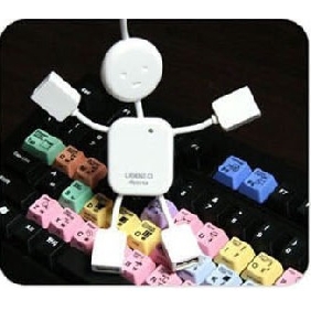 Brand New Love Small Humanoid Design 2.0 Points 4 Line Hubs USB Gadget