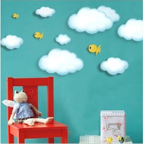 Children Room Decoration Clouds In The Sky Pattern Creative Design Sticker