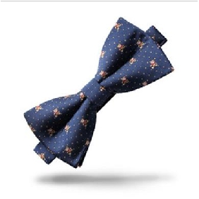 Fashional Casual Pure Silk Yarn Dyed Broken Flower Wedding Bow Tie