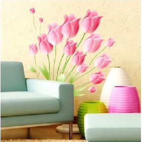Large-scale Wall Removable Tulips Set Wedding Room Decoration Stickers
